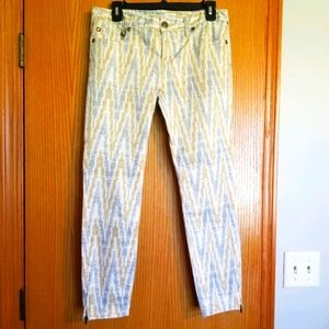 NEW w/out tags FREE PEOPLE Patterned Ankle Jeans - sz 28